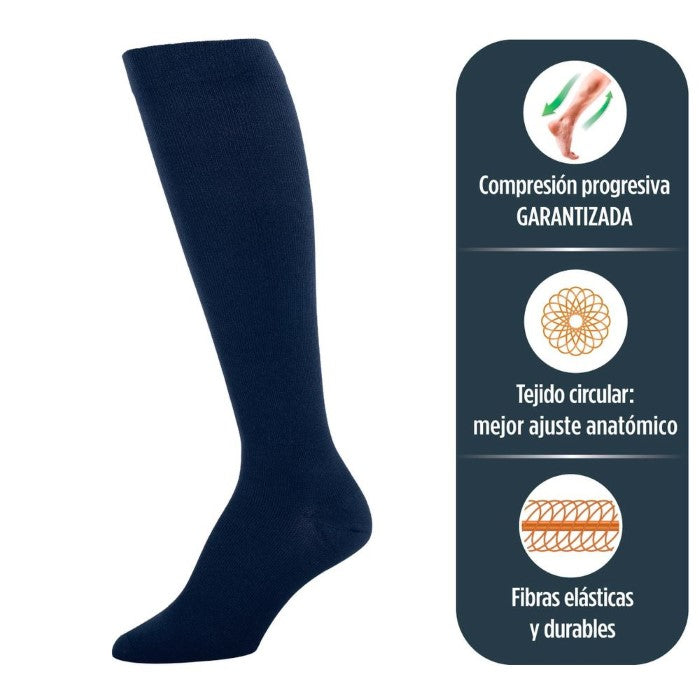  Calcetines de compresión para hombre, medias de compresión de  20-30mmHg con silicona antideslizante (L) : Ropa, Zapatos y Joyería