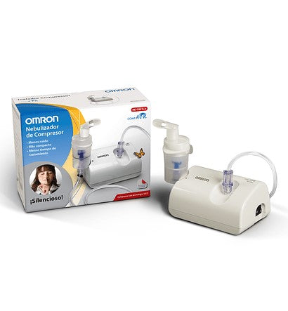 Nebulizador de Compresor OMRON NE-C801KD para Bebés, Niños y Adultos,  Tratamiento Respiratorio Eficaz y Seguro, 1 unidad