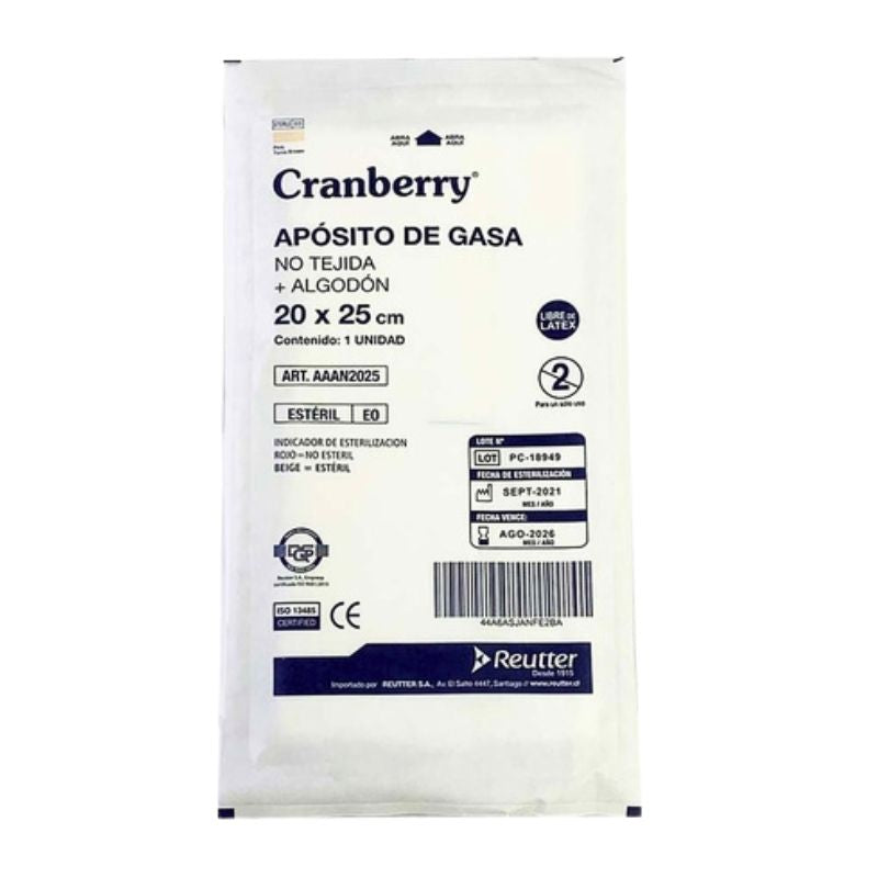 aposito gasa no tejida algodon 20x25 aaan2025 cranberry